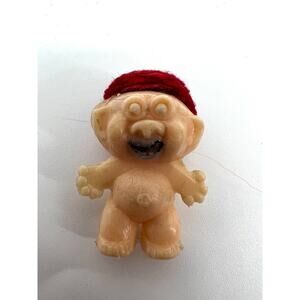 Vintage Miniature Lucky Troll Doll with Red Hat